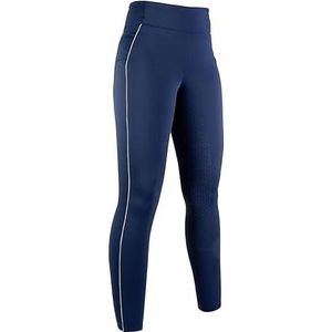 HKM Vrouwen Equilibrio Style Siliconen Volledige Zitting Riding Leggings, Diepblauw, 26/28