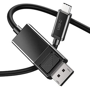 CableGlaxay USB C DisplayPort-kabel, bidirectionele Thunderbolt 3 naar DP 1.4, ondersteunt 8K @30Hz, 4K @60Hz, 2K @165Hz, compatibel met MacBook Pro/Air, Dell XPS, Surface Book 2, Chromebook-1.8M