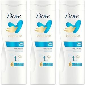 Dove Body Love Light Care hydraterende crème met Ceramide Restoring Serum Bodylotion voor alle huidtypes 3 x 400 ml