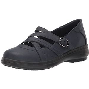Easy Street Dames Wise Mary Jane Flat, Navy Gore, 42 EU