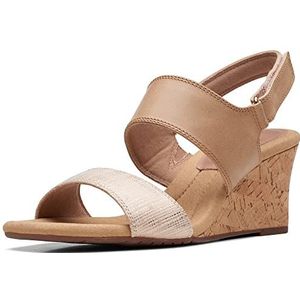 Clarks - Kyarra Faye - Damessandalen - Warm Beige - Leer