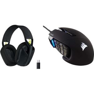 Logitech G G435 LIGHTSPEED & Corsair Scimitar ELITE RGB Optical MOBA/MMO