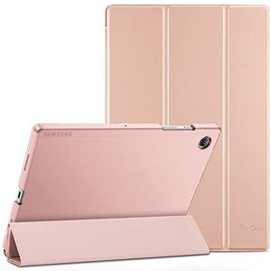 ProCase Hoes voor Galaxy Tab A8 Case 10,5-inch 2021 (SM-X200 SM-X205), Trifold Hoesje Beschermhoes Smart Folio Cover Case met Translucent Back Shell (Rosegold)