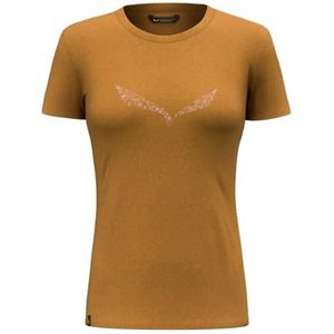 Salewa Solid Dry W T-shirt voor dames, goudbruin, L