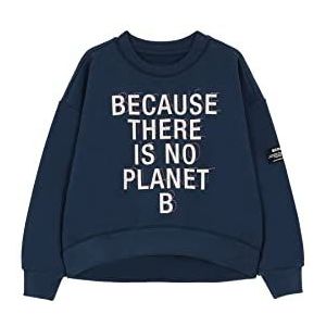ECOALF, Airealf Sweatshirt voor meisjes, van katoen, gerecyclede stof, katoenen sweatshirt voor meisjes, lange mouwen, basic sweatshirt, Blauw (indigo), 8 Jaren