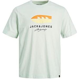 JACK & JONES Heren T-shirt Crew Neck Logo, lichtblauw, XL