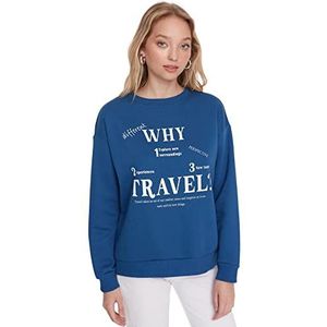 Trendyol TWOAW23SW00730/Indigo Sweater, Indigo, M, Indigo, M