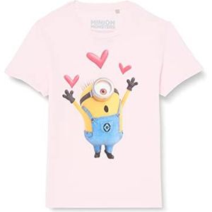 Minion Monsters T-shirt voor meisjes, lichtroze, 12 Jaren
