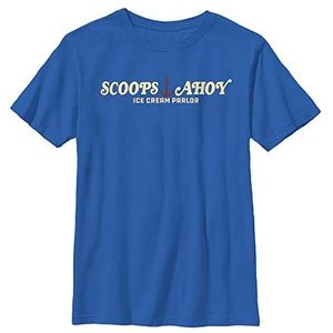 Stranger Things Uniseks Kids Scoops Ahoy T-shirt met korte mouwen, koningsblauw, L, koningsblauw, One size