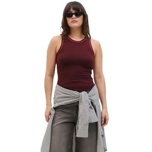 JACK & JONES Jxevelyn Comfy Piping Top Knit, Cabernet, S