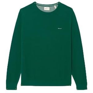 GANT Katoenen piqué C-hals, Deep Forest Green, XXL