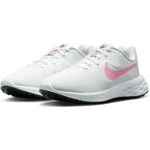 Nike Revolution 6 Next Nature Hardloopschoenen voor dames, White Pink Spell Fossil Stone Black, 39 EU