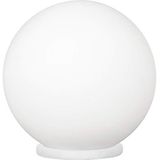 EGLO Rondo tafellamp, lamp met 1 fitting, nachtlampje van glas, kleur: wit, glas: opaal matwit; fitting: E27, inclusief schakelaar