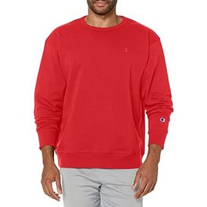 Champion Powerblend sweatshirt met ronde hals, beste crew sweatshirts voor heren (Reg. of Big & Tall), Team Red Scarlet C Logo, XL