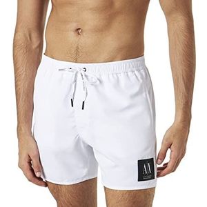 Armani Exchange Heren Basics by Armani Swim Trunk Board Shorts, Wit, Extra Large, wit, XXL