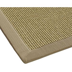 BODENMEISTER Sisal tapijt modern hoge kwaliteit grens plat weefsel, verschillende kleuren en maten, variant: beige naturel, 160x230