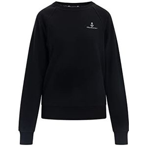 MIMO Sweatshirt voor dames met ronde hals, zwart, XL