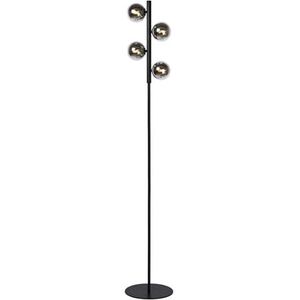 Lucide 45774/04/30 TYCHO - Vloerlamp - 4xG9, Zwart, fumé