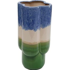 Kare Design vaas Lighthouse Tulip, meerkleurig, decoratieve vaas, bloemenvaas, keramiek, handgemaakt, uniek, 34 cm (H)