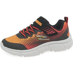 Skechers Jongens Go Run 650 Norvo Sneaker, Zwart Rood Textiel Zwart Synthetisch Rood O