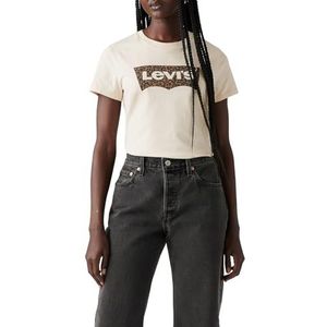 Levi's dames T-shirt The Perfect Tee, Annessa Cheetah Bw F, XXS