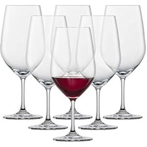 SCHOTT ZWIESEL Bordeaux rode wijnglas Viña (set van 6), tijdloze bordeauxglazen voor rode wijn, vaatwasmachinebestendige Tritan-kristalglazen, Made in Germany (artikelnummer 110496)