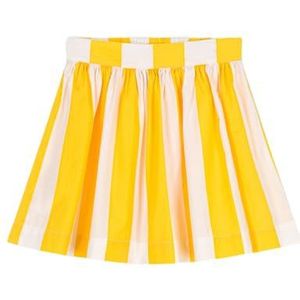 Petit Bateau Rok voor meisjes en meisjes, Wit/Geel, 6 Jaar