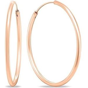 Brilio Timeless Bronze Hoop Oorbellen EA69R - Diameter: 3 cm sBS2692-3 Merk, Standaard, Niet-edele metalen, Geen edelsteen