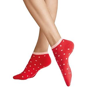 Hudson Dames Spot Ssod Sneaker Sok, pilly-rood, 35/38 EU