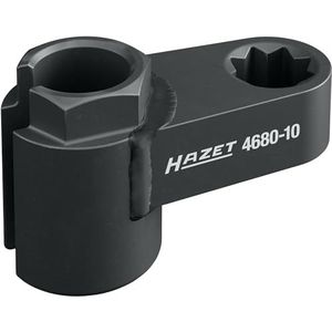 HAZET uitlaatgassensor inzetstuk 4680-10, 1/2"" dubbel vierkant, SW 20 mm, buitenzeskant, voor lambdasondes, NOX-sondes, roetfiltersondes'.