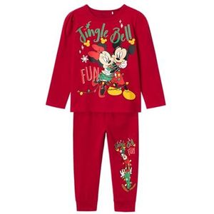 NAME IT Meisjes Nmfsisse Minnie Ls Nightset Wdi pyjama, jester rood, 92