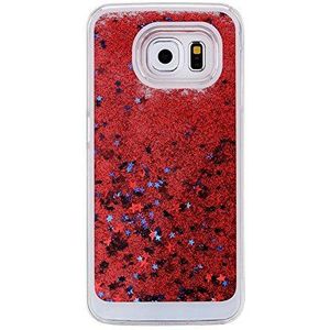 Samrick waterval sterren glitter shell beschermhoes voor Samsung Galaxy S6 rand rood