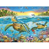 Zeeschildpadden Puzzel (100 stukjes, Dieren thema)