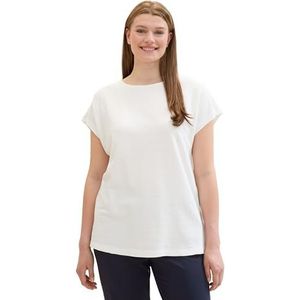 TOM TAILOR T-shirt voor dames, 10315 - Whisper White, 54 Grote maten