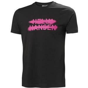 Helly Hansen Core Graphic T-shirt voor heren, 994 Zwart, S