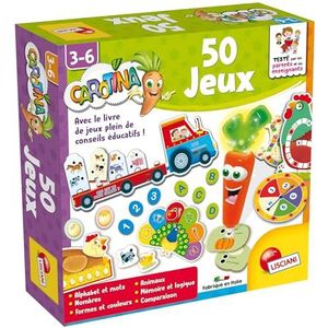 Carotina - Set van 50 educatieve spellen voor kinderen van 3 tot 6 jaar - Leer cijfers, vormen en kleuren met de sprekende pen
