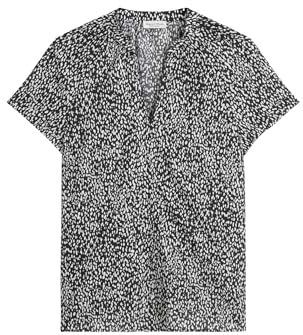 Marc O'Polo - Blouseshirt - Zwart/Wit - Katoen - Normale Pasvorm