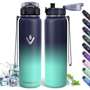 1 Liter Thermosfles, BPA-Vrij, Dubbelwandige Isolatie, Stalen Fles, 18/8 Roestvrij Staal, Drinkfles Voor Wandelen, Hardlopen, Yoga
