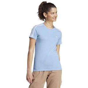 adidas Dames Essentials Slim T-shirt met 3 strepen, S