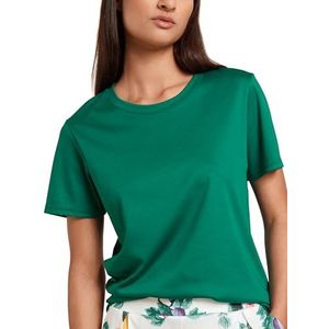 CALIDA Favourites Glow T-shirt voor dames, van 100% supima-katoen, Nevada Green, 36/38 NL
