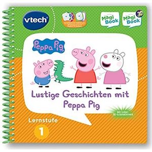 Vtech 80-480404 MagiBook leerniveau 1 grappige verhalen met Peppa Pig leerboek, meerkleurig