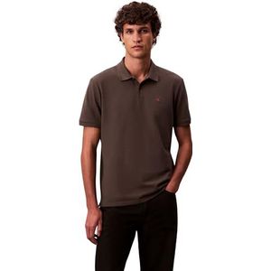 Calvin Klein Jeans Heren SS Monogram Pique Polo LV040EM269 Polo's, Grijs (Beluga), XS, Grijs (Beluga), XS