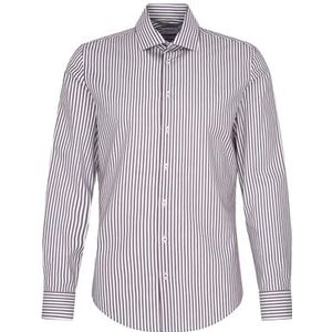 Seidensticker Zakelijk overhemd voor heren, slim fit, strijkvrij, Kent-kraag, lange mouwen, 100% katoen, lila, 36