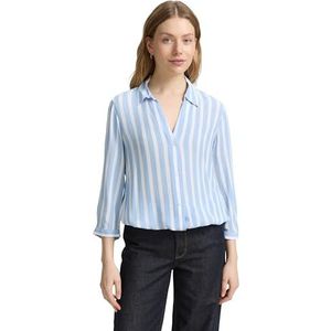 TOM TAILOR Damesblouse, 35221 - Offwhite Blue Vertical Stripe, 36