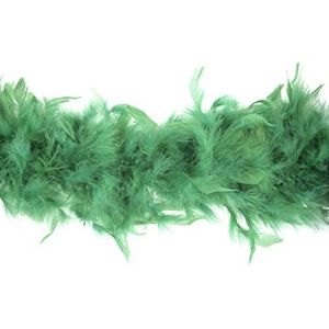 Trimits Marabou Feather Boa Fancy Dress voor feesten, festivals, trots, Hen Do, Hen Do, Halloween, Kerstmis, smaragd, 1,8 m x 12 cm