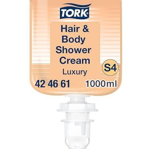 Tork Luxe 3-in-1 Shampoo & Douchegel S4, Argan-vanillegeur, 6 x 1.000 ml, 424661