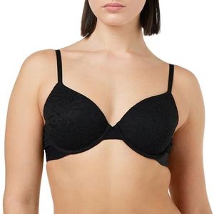 Calvin Klein Licht gevoerde Demi Plunge BH voor dames, Zwart, 70D