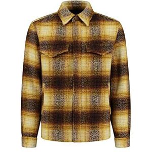 Goosecraft Heren Gc Ringostar Check Overshirt Leather Jacket, BRYE, 3XL