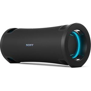 Sony ULT FIELD 7 - Draadloze Bluetooth speaker met ULT POWER SOUND, Ultieme diepe bas, X gebalanceerde luidspreker, 30 HR batterij, IP67, waterdicht, LED-verlichting, microfoon, gitaaringang - Zwart