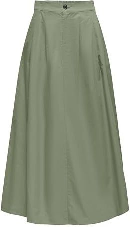ONLY Dames Onlzora Hw Long Pleat Skirt PNT, oil green, L
